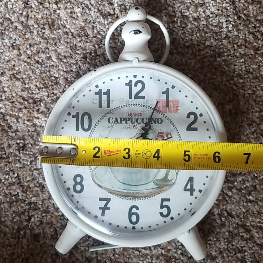 White Table Clock - Picture 6 of 7